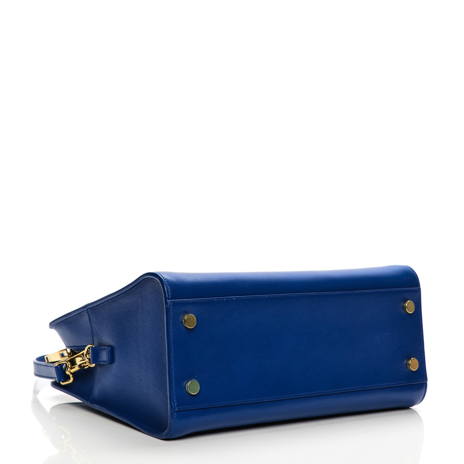 Saint Laurent Calfskin Small Monogram Cabas Blue Majorelle 4 of 7