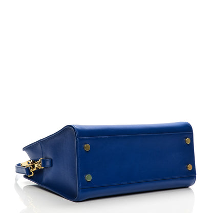 Saint Laurent Calfskin Small Monogram Cabas Blue Majorelle 4 of 7