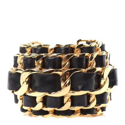 Chanel Lambskin Chain CC Cuff Black 1 of 3