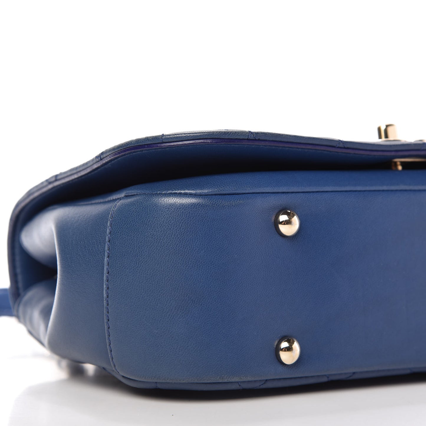 Lambskin Small Carry Chic Flap Blue