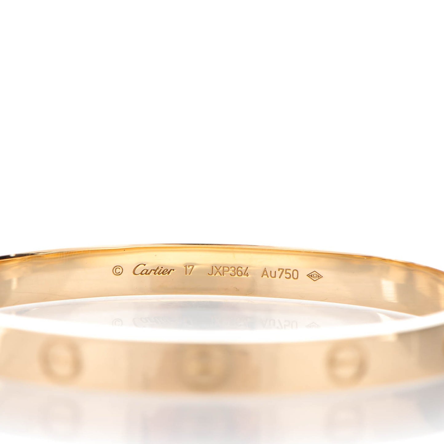 18K Yellow Gold LOVE Bracelet 17