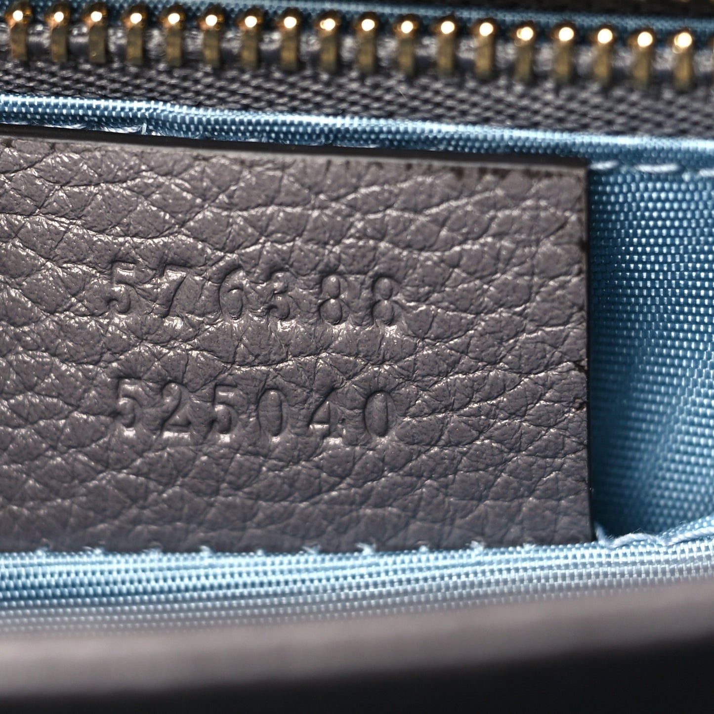 Grainy Calfskin Small Zumi Shoulder Bag Dusty Grey