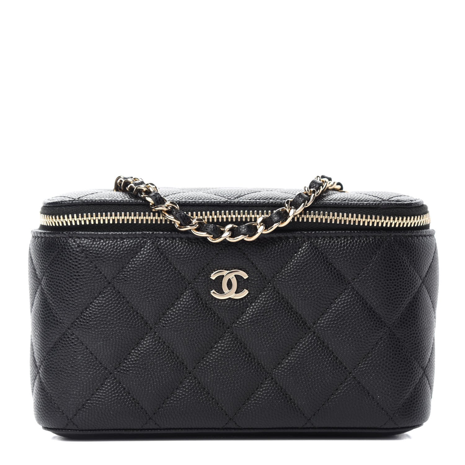 Chanel Caviar Quilted Small Vanity Case With Chain Black 1 of 11