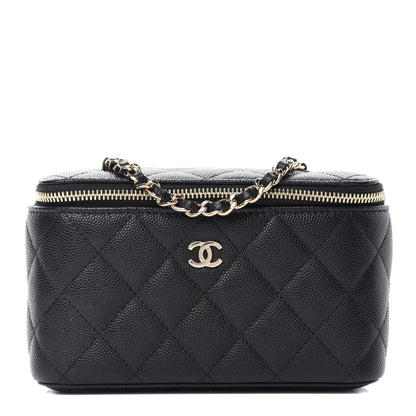 Chanel Caviar Quilted Small Vanity Case With Chain Black 1 of 11