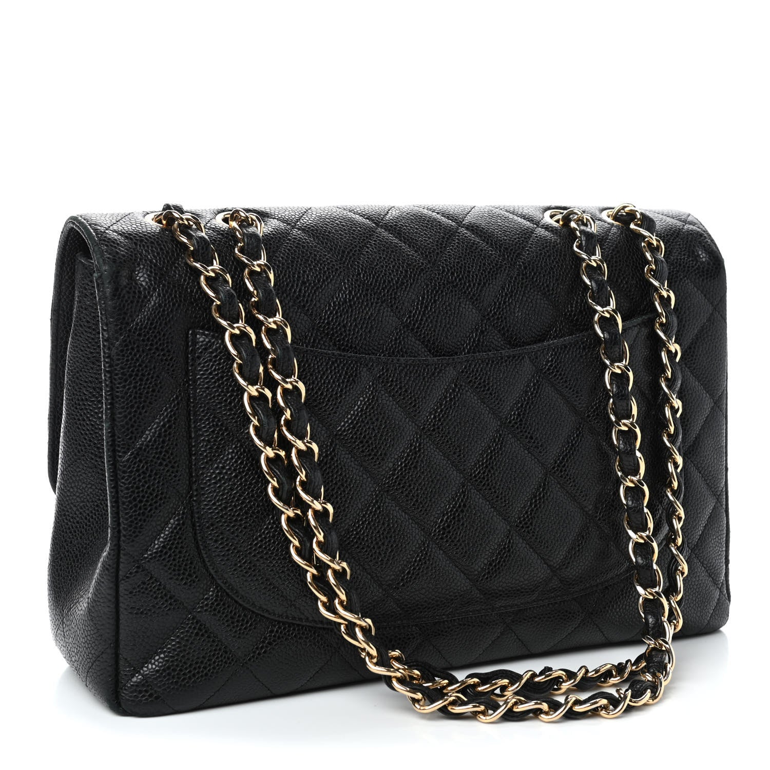 Chanel Caviar Quilted Jumbo Single Flap Black 2 of 4