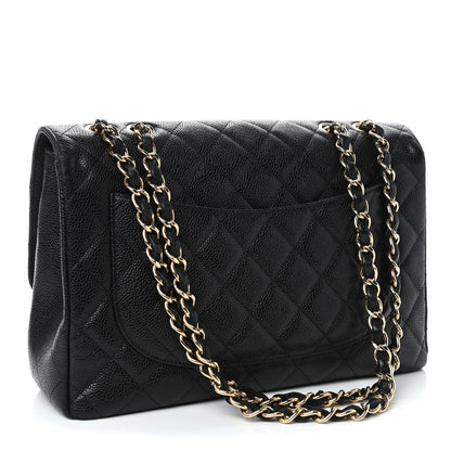 Chanel Caviar Quilted Jumbo Single Flap Black 2 of 4