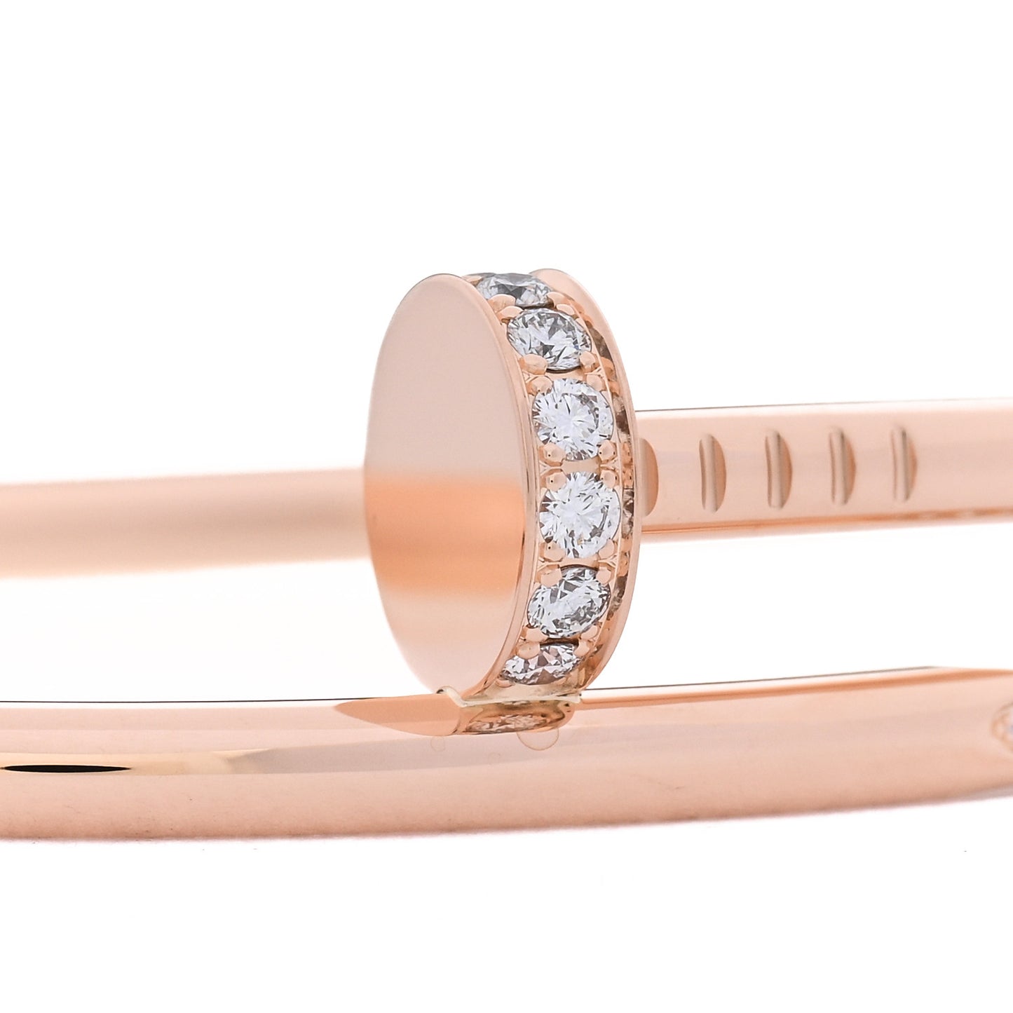 18K Pink Gold Diamond Juste Un Clou Bracelet 17