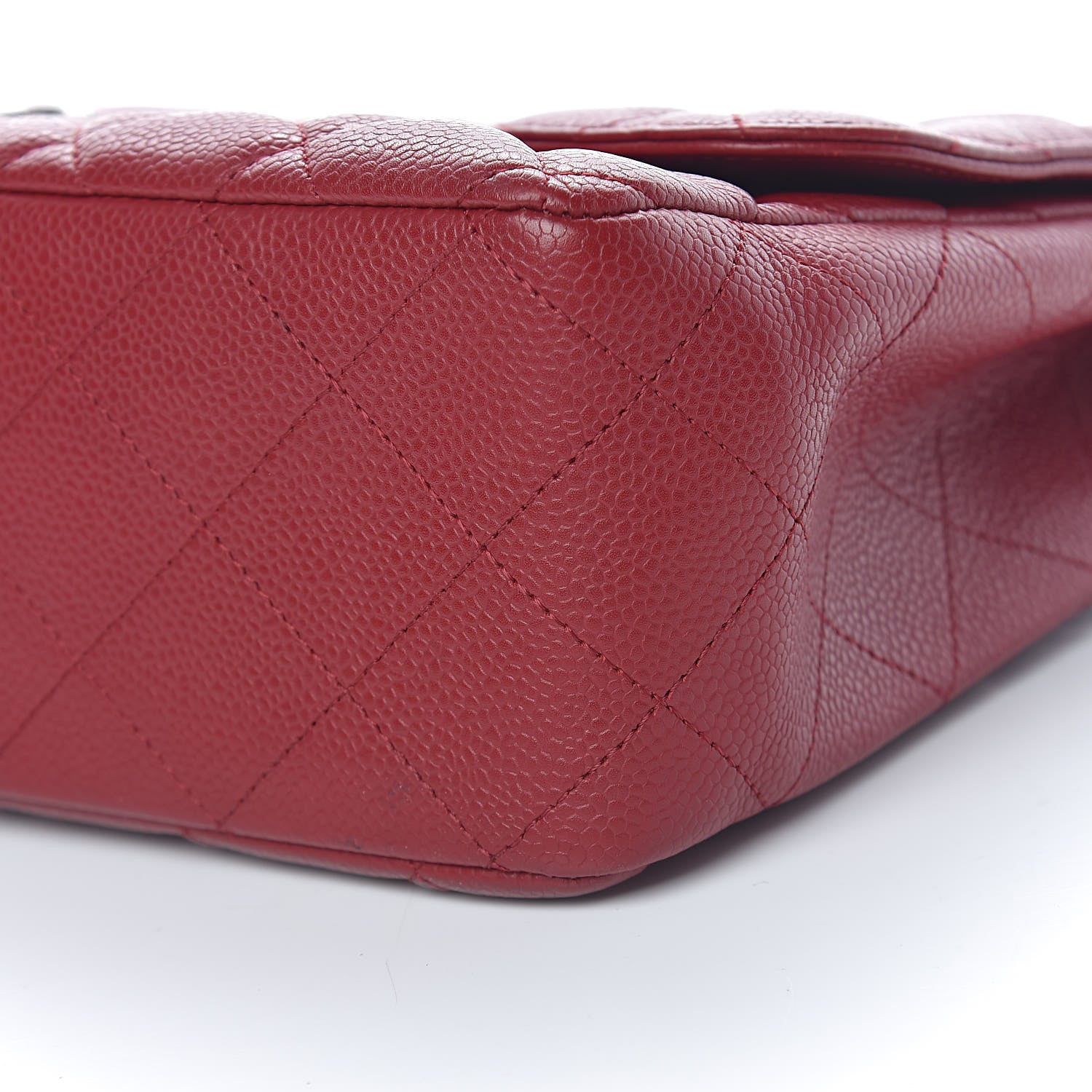 Chanel Caviar Quilted Jumbo Single Flap Red 13 of 14