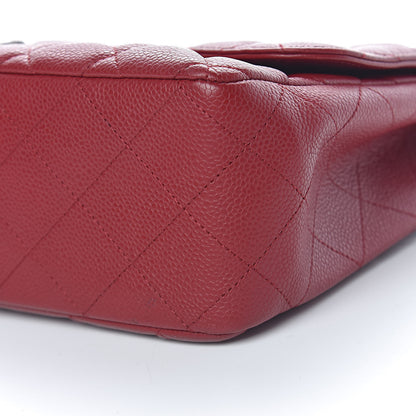 Chanel Caviar Quilted Jumbo Single Flap Red 13 of 14