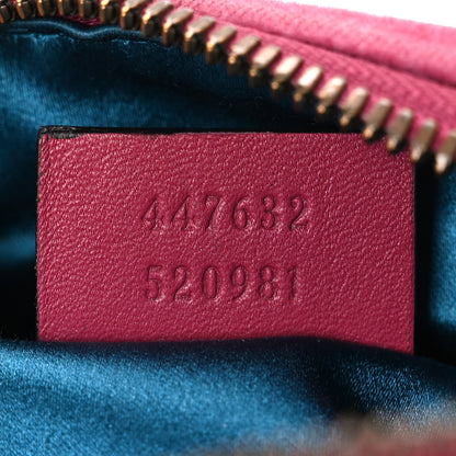 Gucci Velvet Matelasse Small GG Marmont Chain Shoulder Bag Light Raspberry Rose 7 of 10