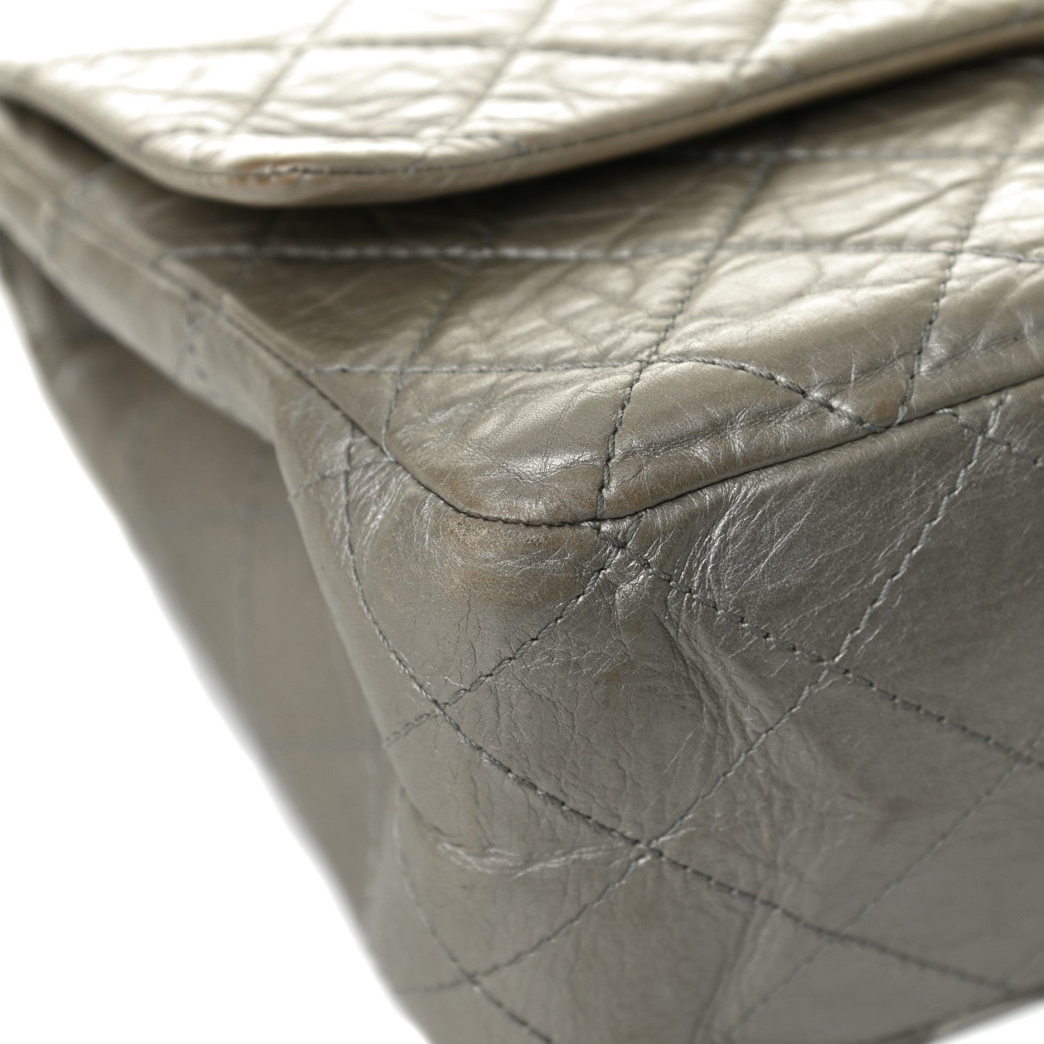 Chanel Metallic Aged Calfskin Quilted 2.55 Reissue 227 Flap Grey 12 of 16