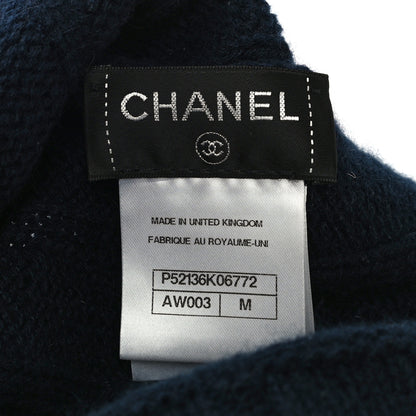 Chanel Cashmere CC Beanie Hat M Blue 4 of 7
