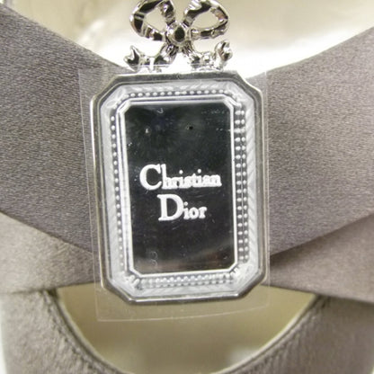 Christian Dior Satin Anniversary Bow Pumps 35.5 Grey 6 of 7