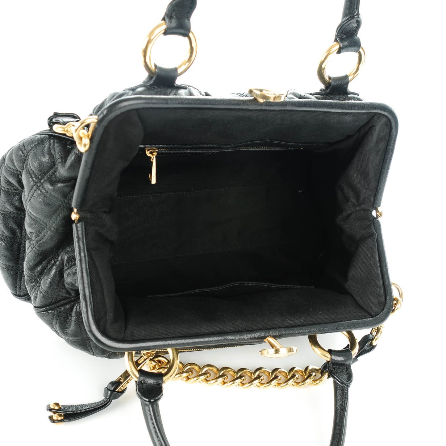 Calfskin Quilted Stam Black