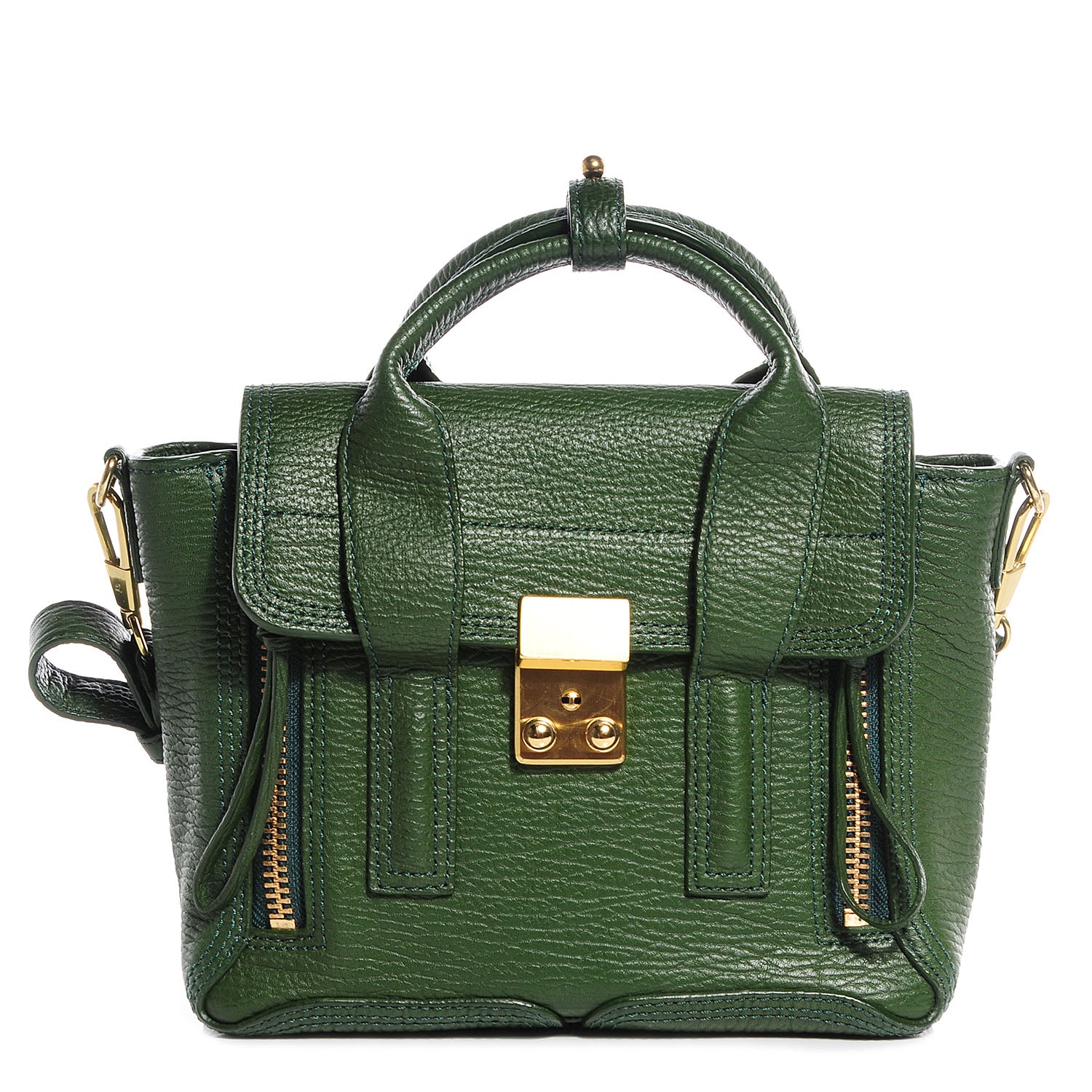 3.1 Phillip Lim 3.1 Leather Mini Pashli Satchel Jade 1 of 14