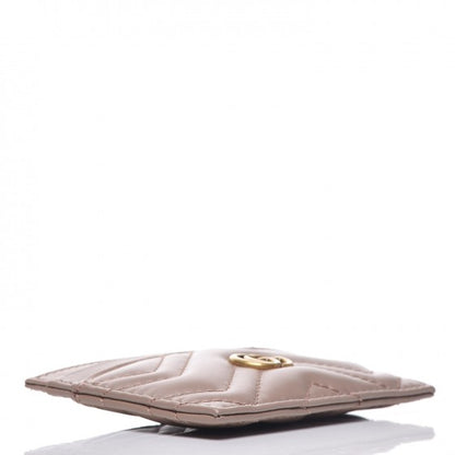 Gucci Calfskin Matelasse GG Marmont Card Holder Porcelain Rose 4 of 7