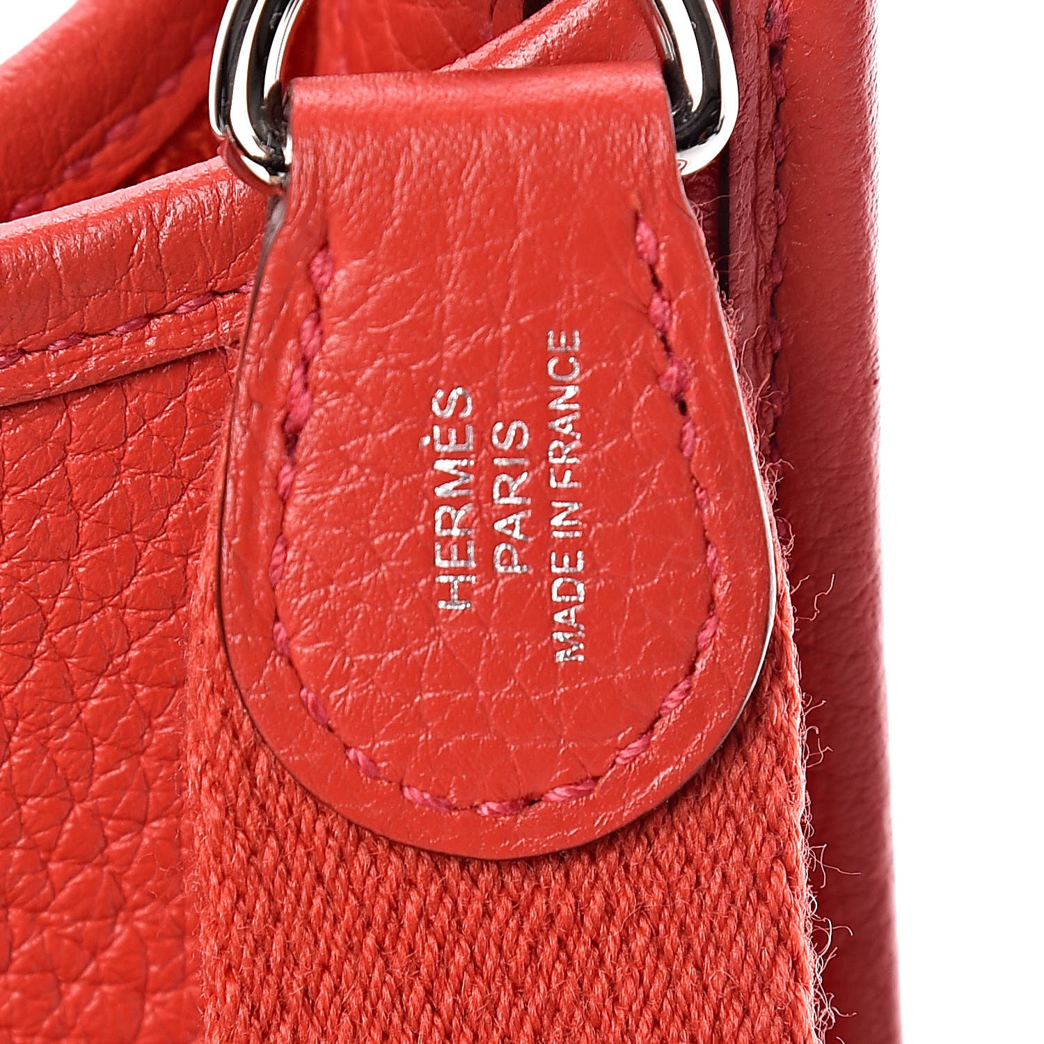 Hermes Taurillon Clemence Evelyne TPM Rouge Casaque 9 of 12