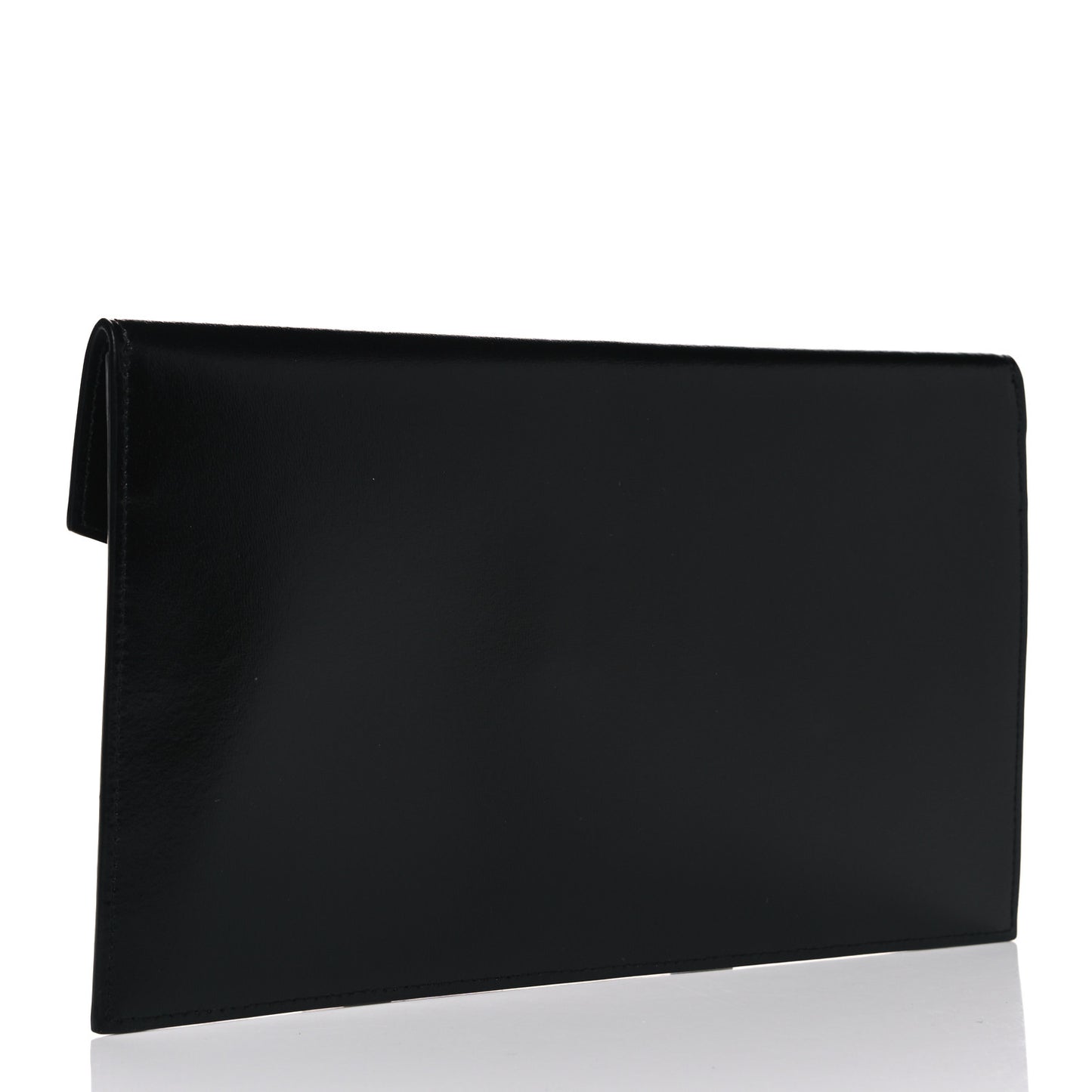 Smooth Shiny Calfskin Monogram Uptown Pouch Black