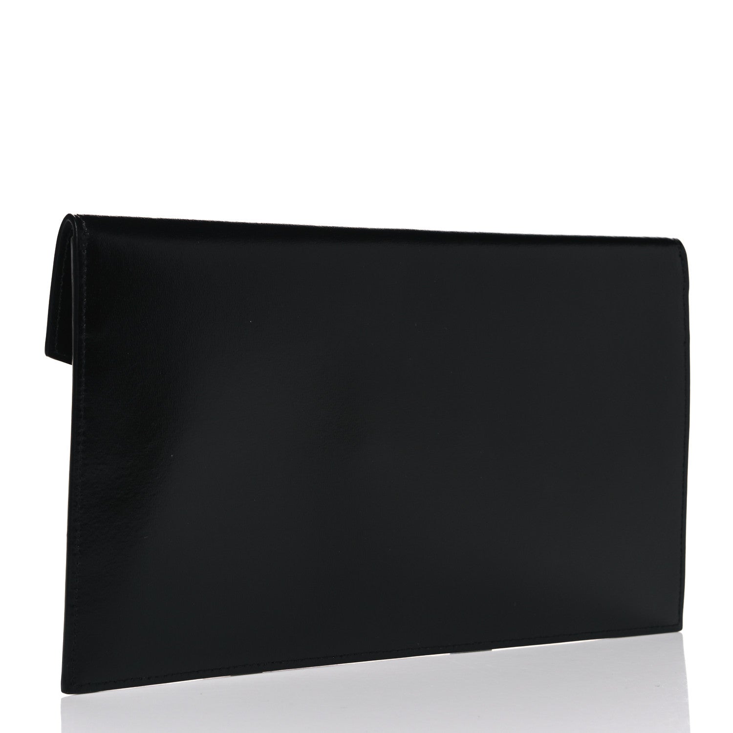 Saint Laurent Smooth Shiny Calfskin Monogram Uptown Pouch Black 2 of 4