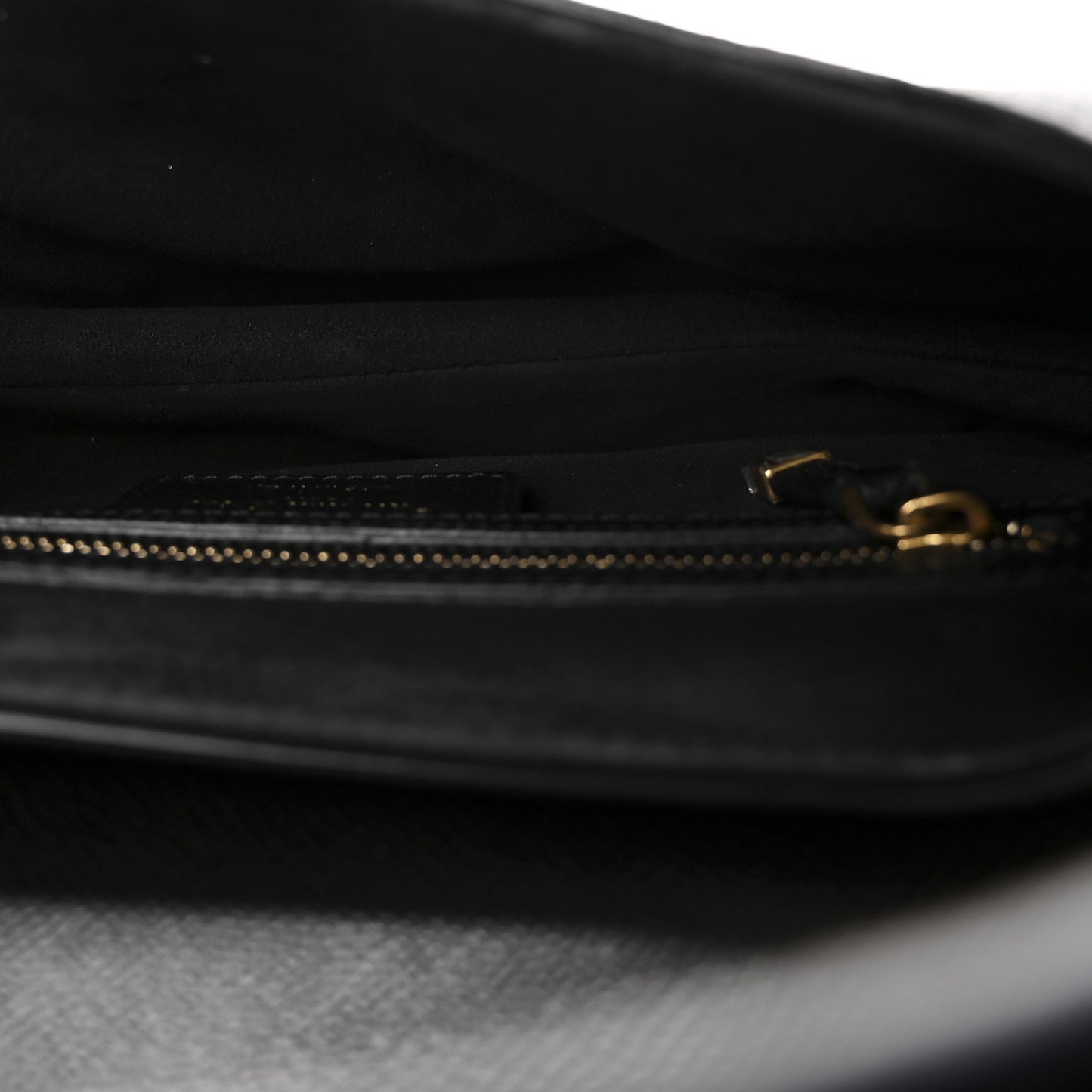Grained Calfskin Saddle Bag Black
