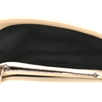 Saint Laurent Sheepskin Matelasse Chevron Monogram Medium College Bag Dove White 5 of 10
