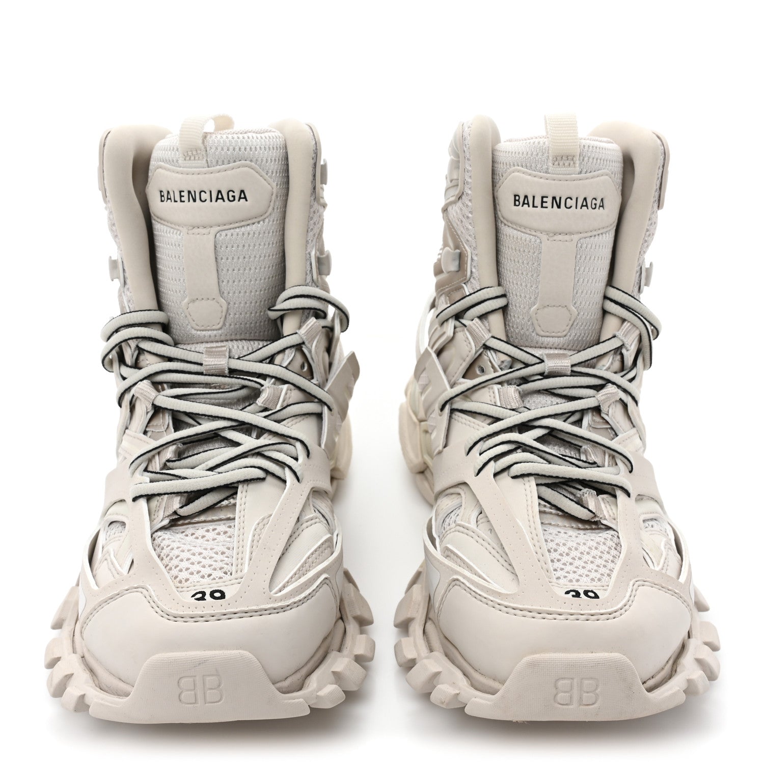Balenciaga Mesh Nylon Womens Track Hike Sneakers 39 Full Beige 2 of 9