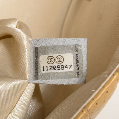 Chanel Aged Calfskin Perforated East West Flap Yellow 8 of 9