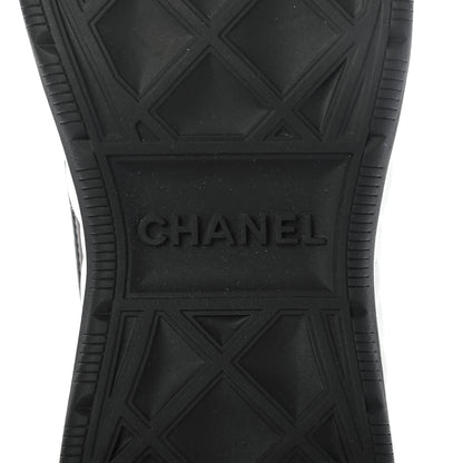Chanel Velvet Calfskin Mixed Fibers CC Sneakers 40.5 Black 7 of 9