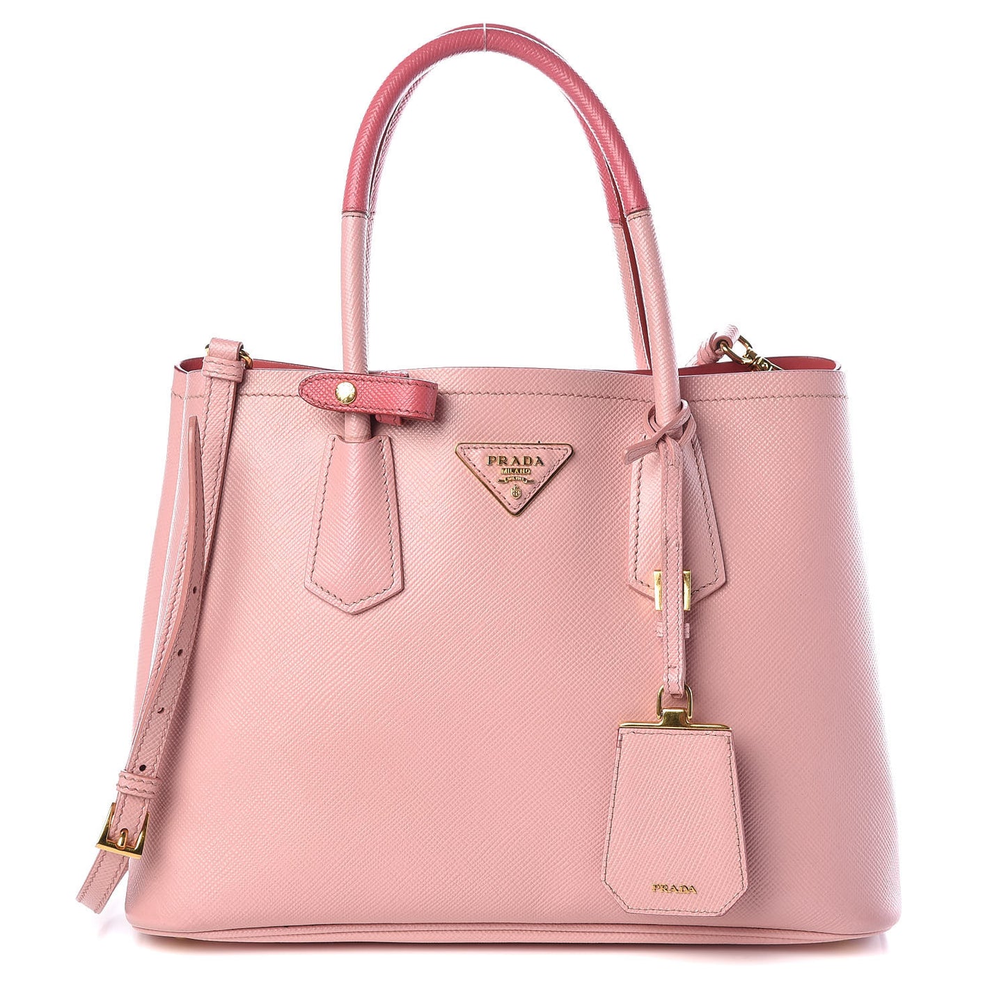 Saffiano Cuir Bi-Color Small Double Handle Bag Pesca Tamaris
