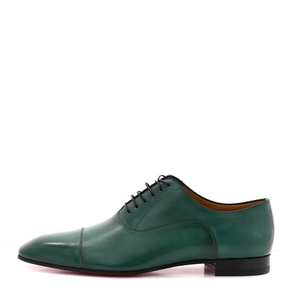Christian Louboutin Calfskin Mens Surcity Flat Derby Oxford 45.5 Green 1 of 9