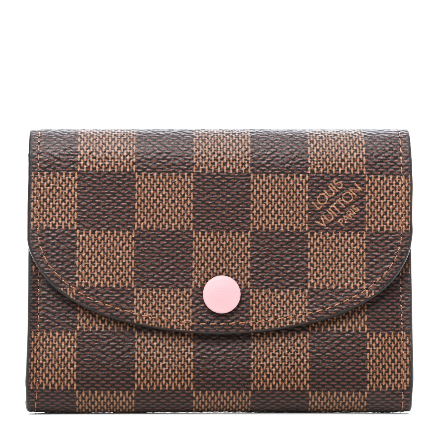 Louis Vuitton Damier Ebene Rosalie Coin Purse Rose Ballerine 1 of 8