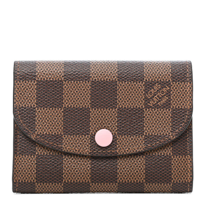 Louis Vuitton Damier Ebene Rosalie Coin Purse Rose Ballerine 1 of 8