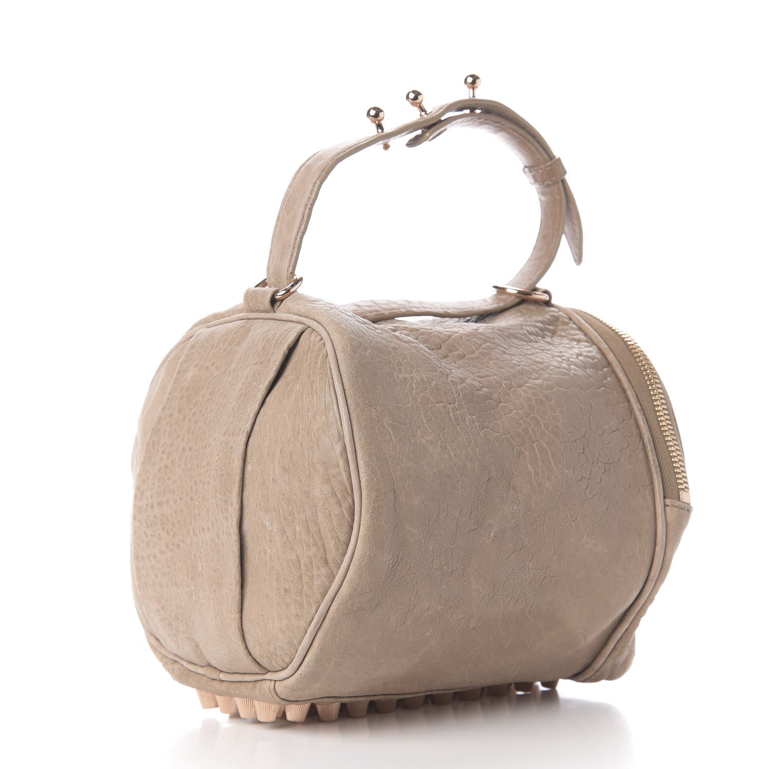 Alexander Wang Pebbled Lambskin Angela Pochette Latte Rose Gold Hardware 2 of 12