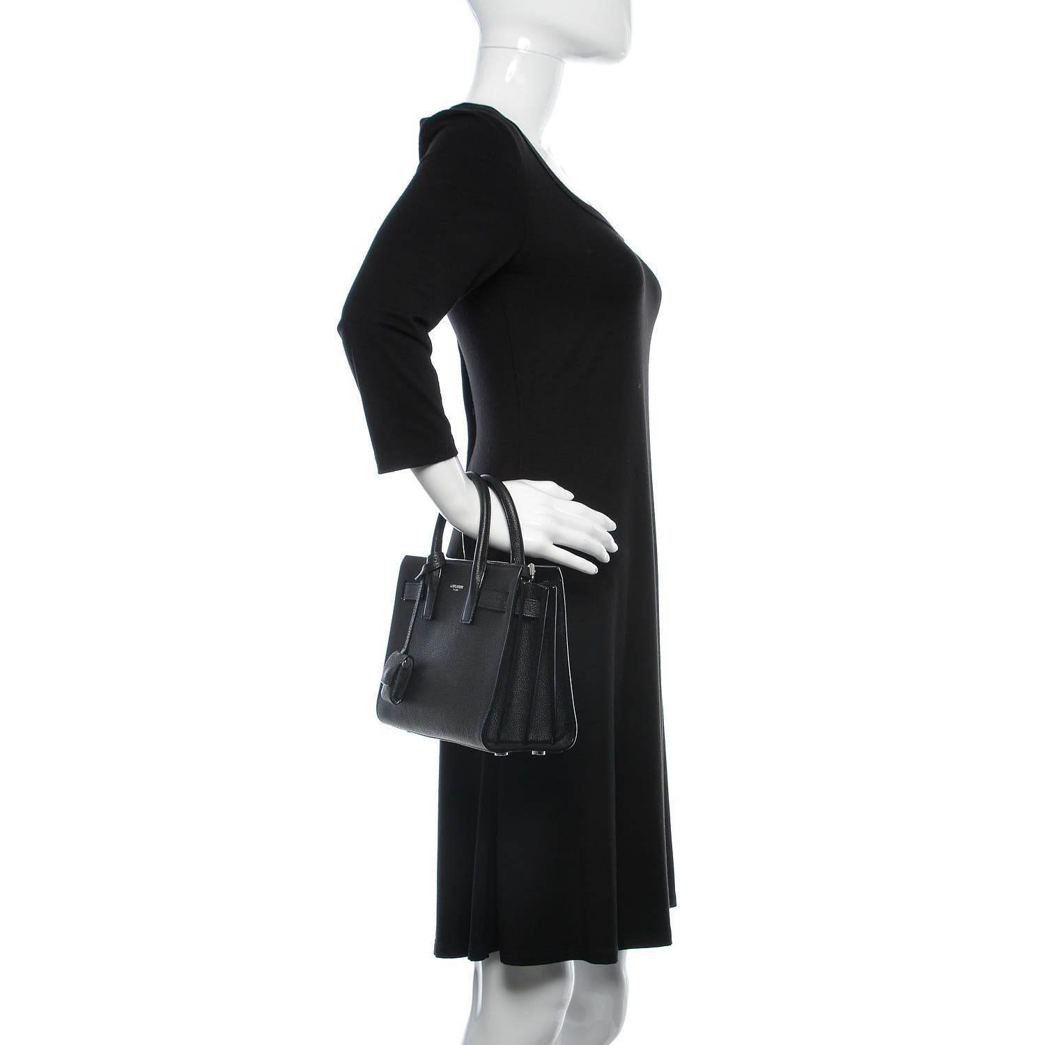 Saint Laurent Grained Calfskin Nano Sac De Jour Black 3 of 15