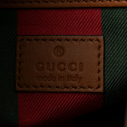Gucci GG Supreme Monogram Emblem Large Tote Bag Beige Dark Brown 6 of 10