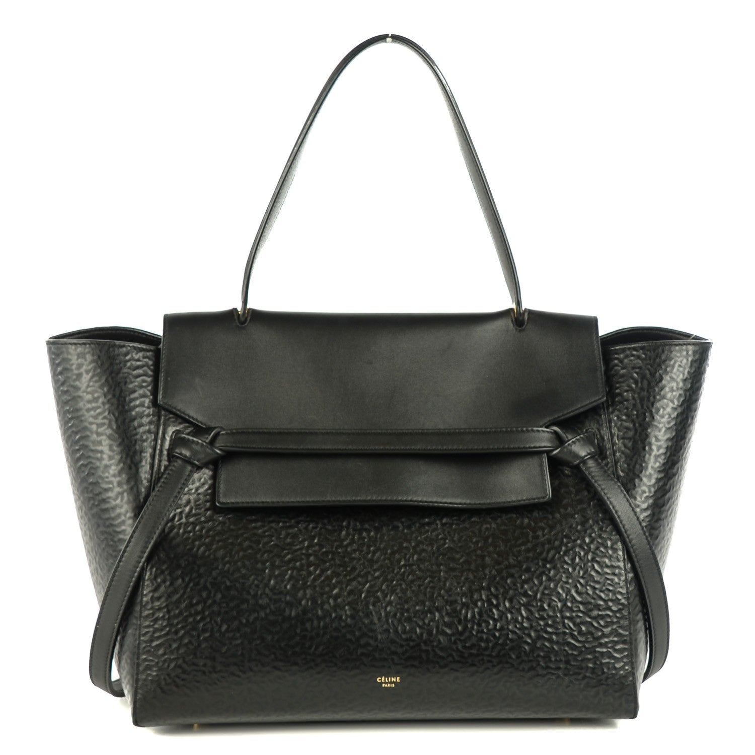 Celine Calfskin Astrakhan Embossed Small Belt Bag Black 1 of 9
