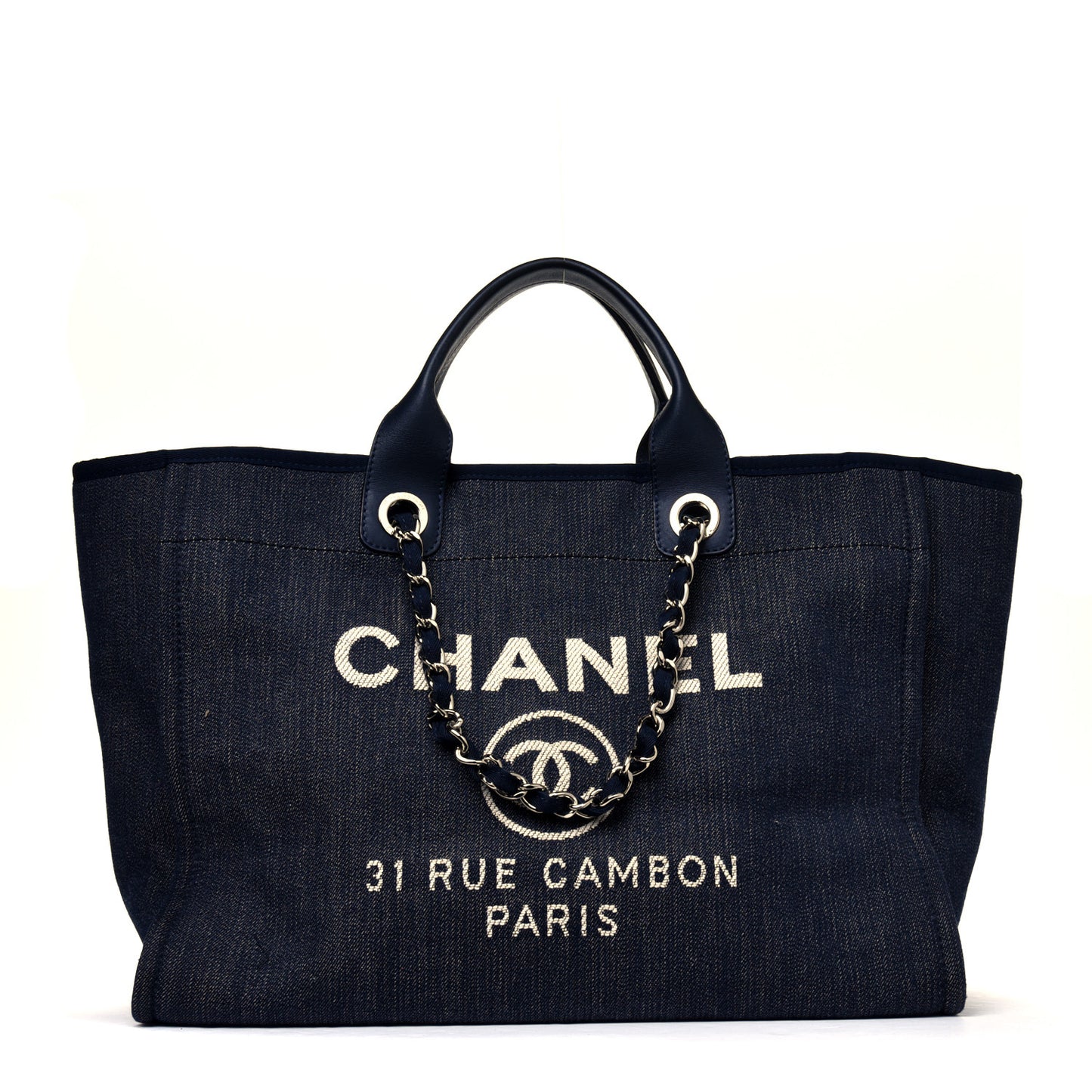 Denim Medium Deauville Tote Dark Blue