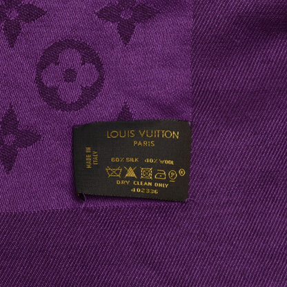 Louis Vuitton Wool Silk Monogram Shawl Cassis 5 of 6
