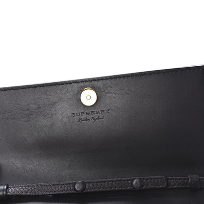 Burberry Calfskin Logo Embossed Chain Wallet Black 8 of 9