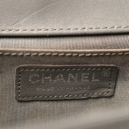 Chanel Lambskin Chevron Quilted Medium Boy Flap Grey 6 of 12