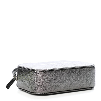 Balenciaga Metallic Textured Calfskin XS Everyday Camera Bag with Handle Black 3 of 4