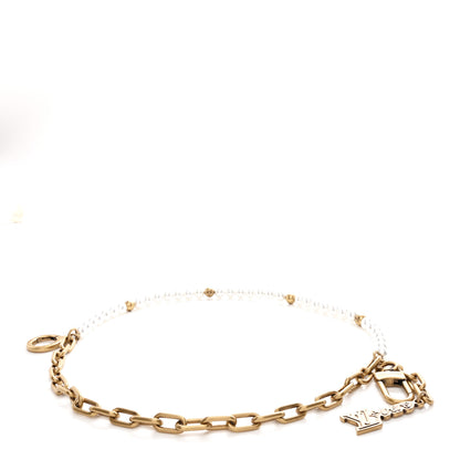 Louis Vuitton Chain Belt Pearls Bag Charm Gold 1 of 3