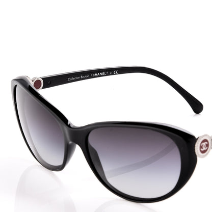 Chanel Acetate Collection Bouton Cat Eye Sunglasses 5190 Black 5 of 8