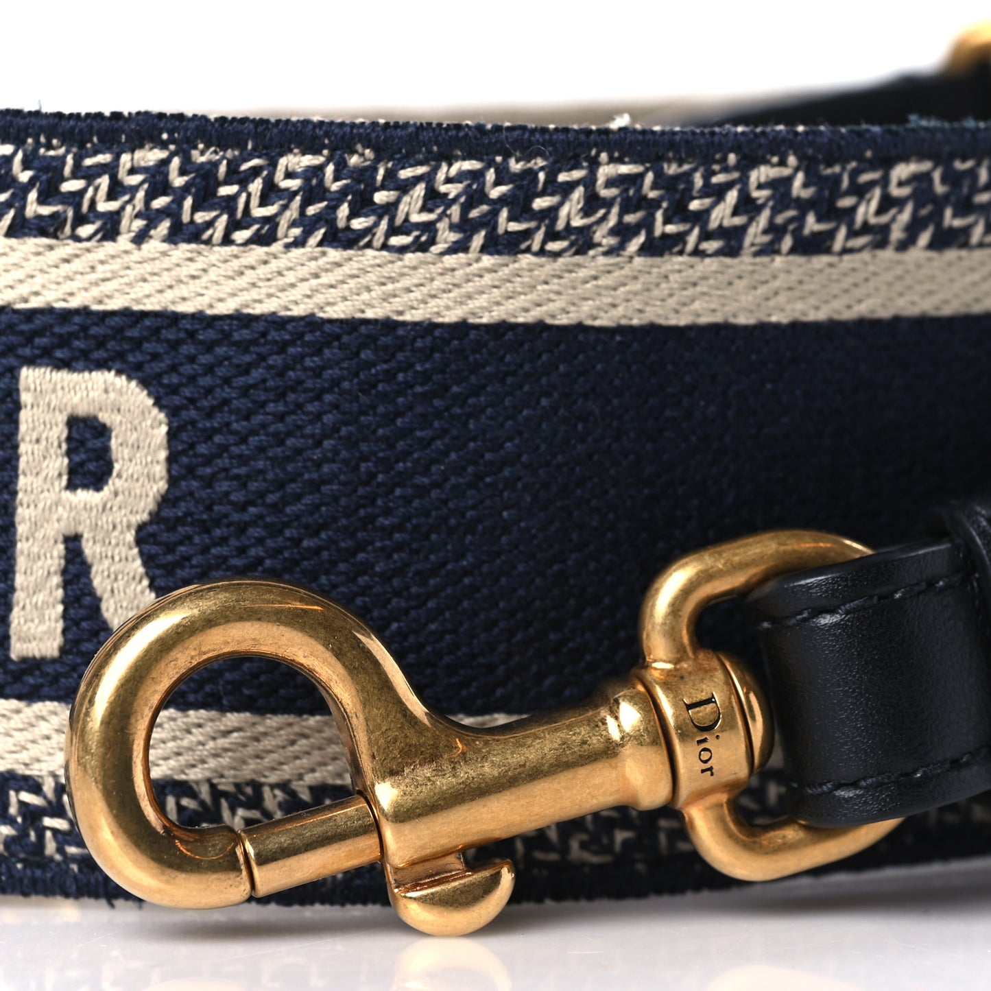 Canvas Embroidered Shoulder Strap Blue