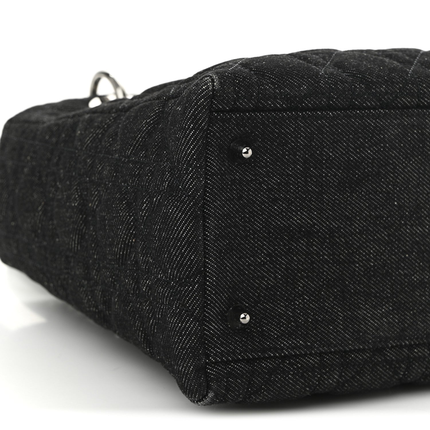 Christian Dior Denim Cannage Medium Lady Dior Black 9 of 10