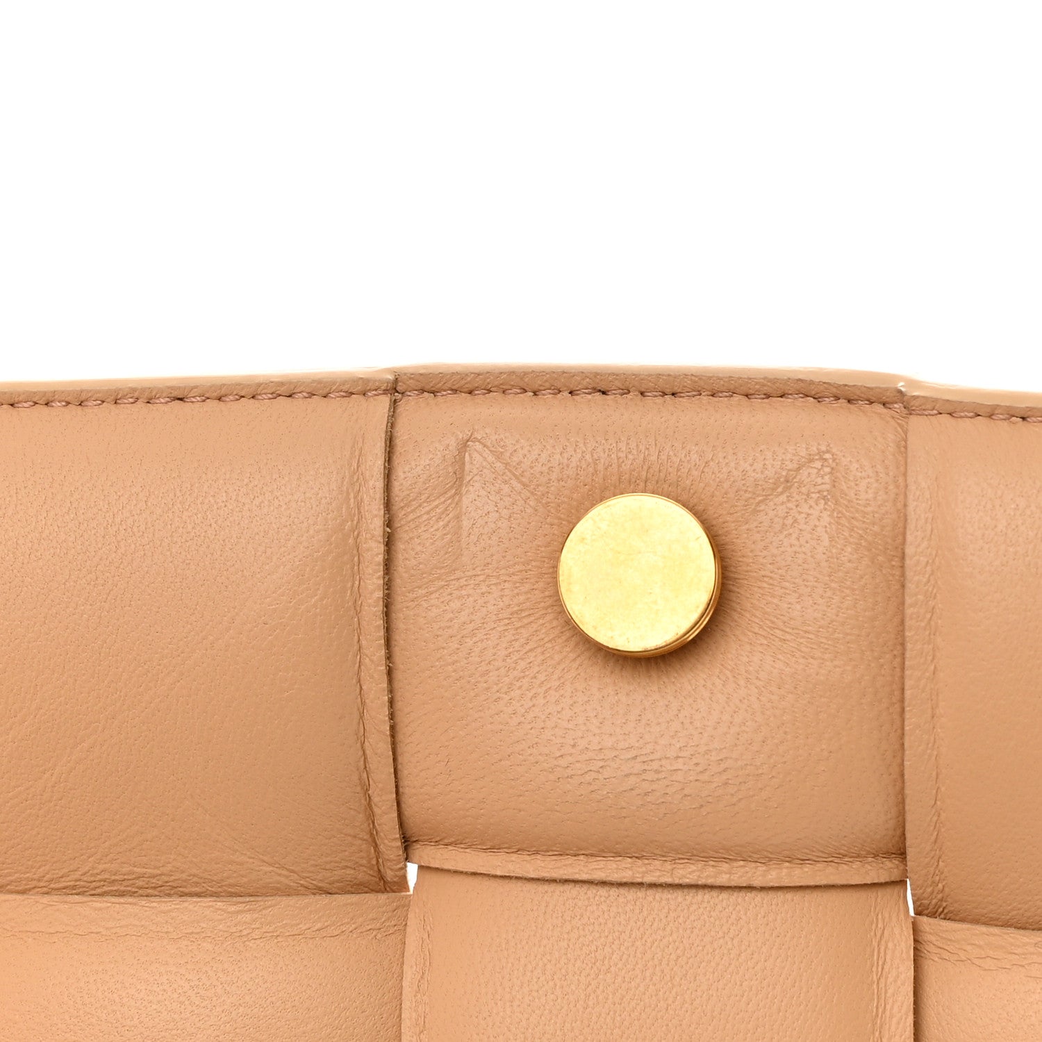 Bottega Veneta Lambskin Maxi Intreccio Padded Chain Cassette Crossbody Bag Almond 13 of 16