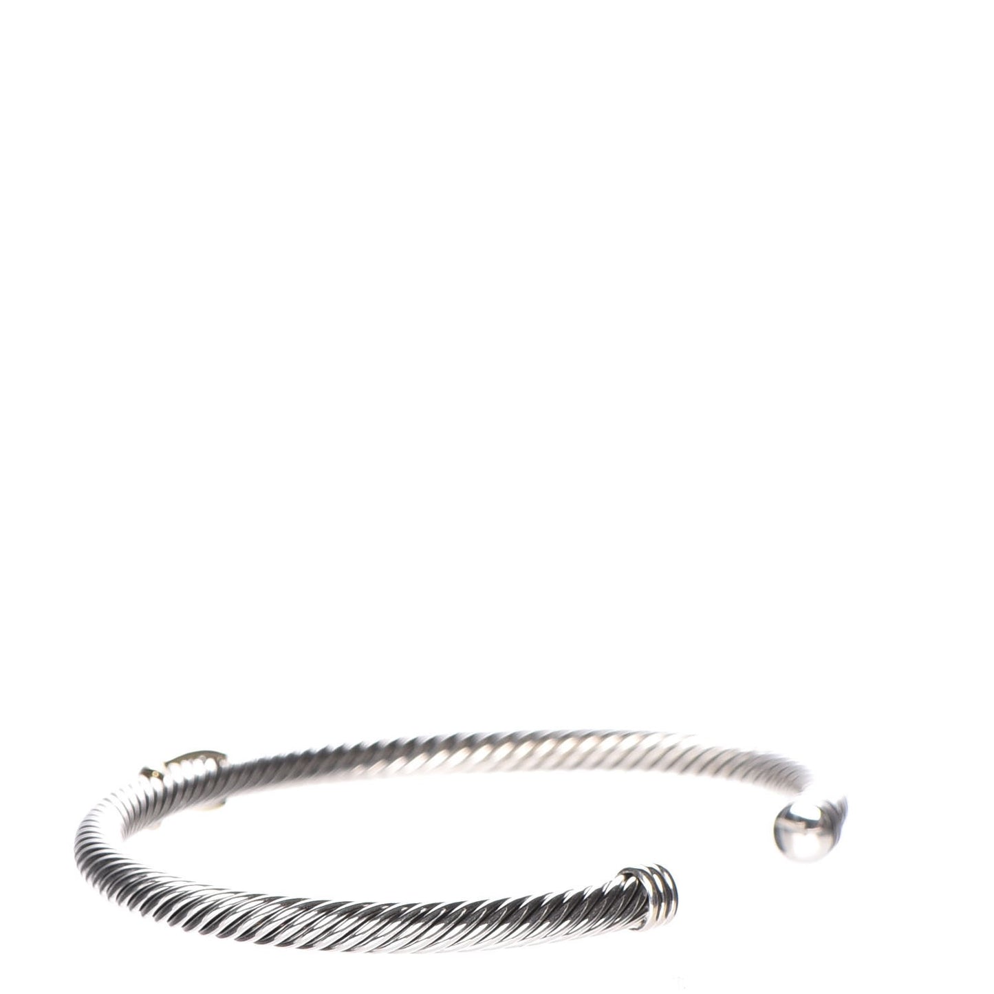 Sterling Silver 18K Yellow Gold 4mm X Station Cable Bracelet