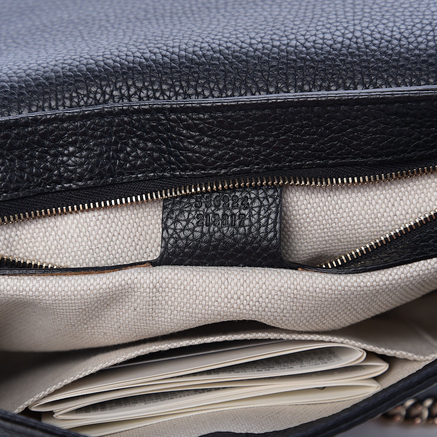 Pebbled Calfskin Medium Soho Flap Crossbody Black