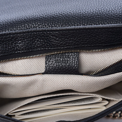 Gucci Pebbled Calfskin Medium Soho Flap Crossbody Black 6 of 9