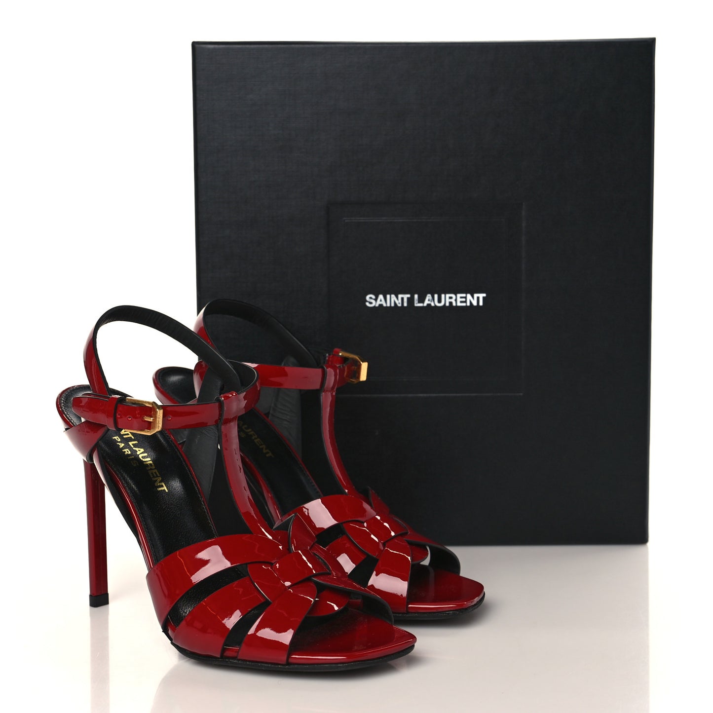 Patent Calfskin Tribute 105 Sandals 37 Hot Red